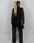 Blazer in pizzo nera