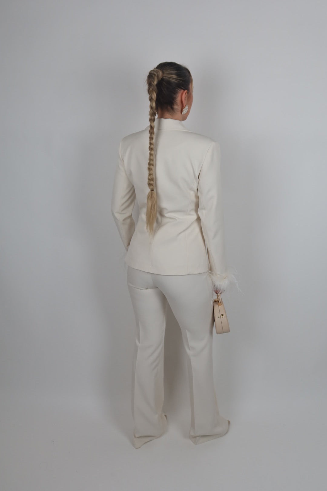 Pantalone a zampa the queen panna