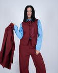 Tailleur tre pezzi bordeaux