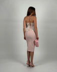 Bustier in macramè panna