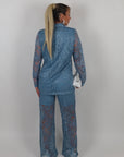 Blazer in pizzo polvere