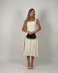 Dress bonton pois bianco